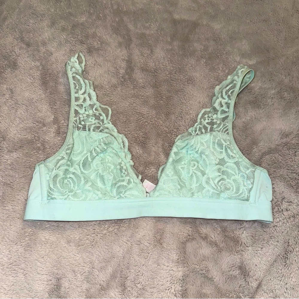PINK Victoria's Secret | Lace Bralette in Light Green